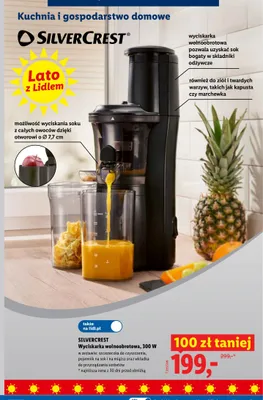 Wyciskarka wolnoobrotowa Silvercrest promocja w Lidl