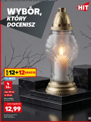 Znicz szklany promocja w Kaufland