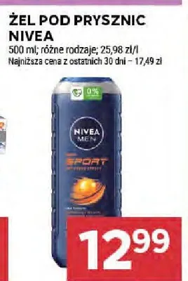 Żel pod prysznic NIVEA MEN Sport promocja w Stokrotka