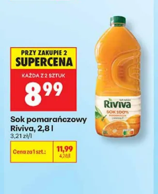 Sok pomarańczowy Riviva promocja w Biedronka