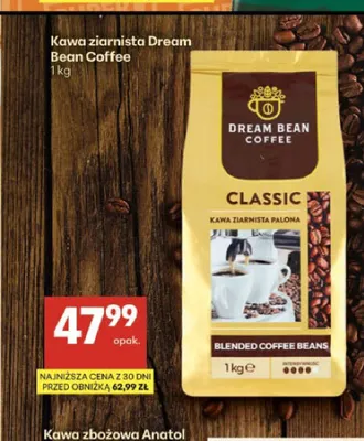 Kawa ziarnista Dream Bean Coffee Classic promocja w Delikatesy Centrum