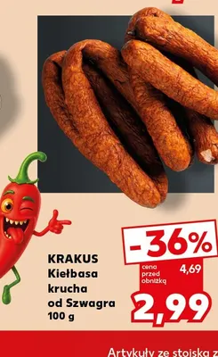 Kiełbasa krucha od Szwagra Krakus promocja w Kaufland