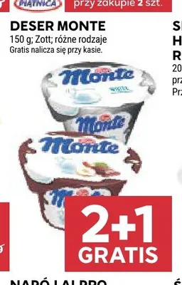 Deser Monte Zott promocja w Stokrotka
