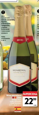 Wino musujące Cava Monistrol Selección Especial Brut białe wytrawne hiszpańskie promocja w Intermarche