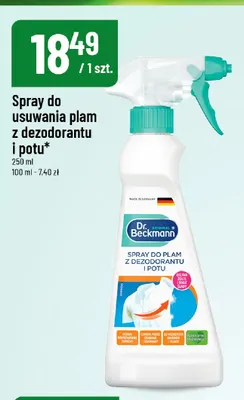 Spray do usuwania plam z dezodorantu i potu Dr. Beckmann promocja w POLOmarket
