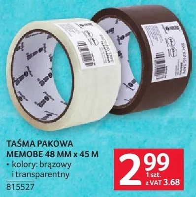 Taśma pakowa Memobe 48 mm x 45 m promocja w Selgros