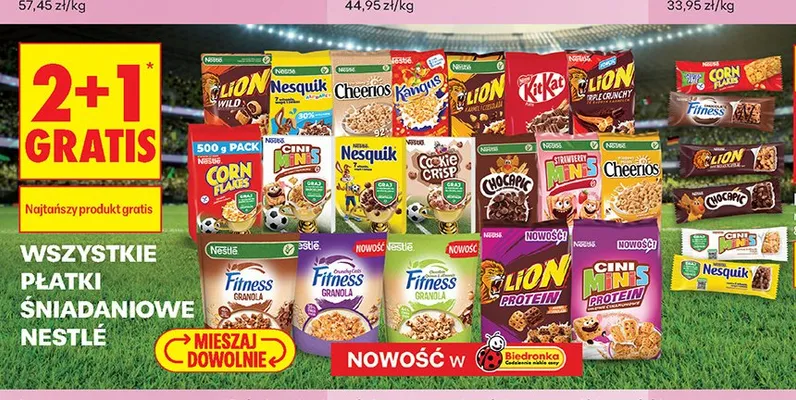 Płatki śniadaniowe Nestlé Cini Minis promocja w Biedronka