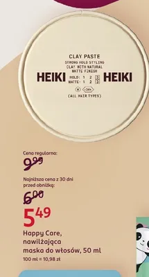 Nawilżająca maska do włosów Happy Care promocja w Rossmann