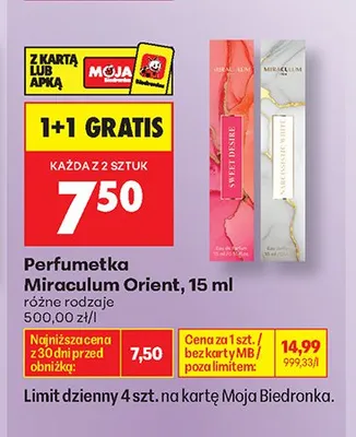 Perfumetka Miraculum Orient Sweet Desire promocja w Biedronka