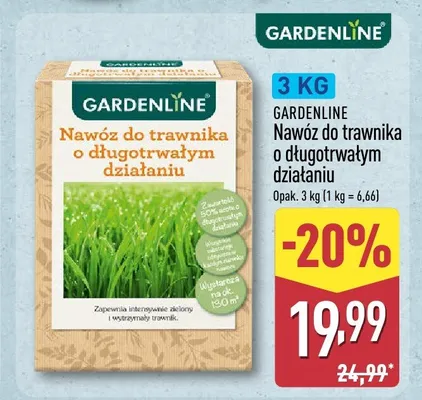 Nawóz do trawnika o długotrwałym działaniu GARDENLINE promocja w Aldi