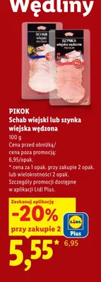 Szynka wiejska wędzona Pikok Premium promocja w Lidl