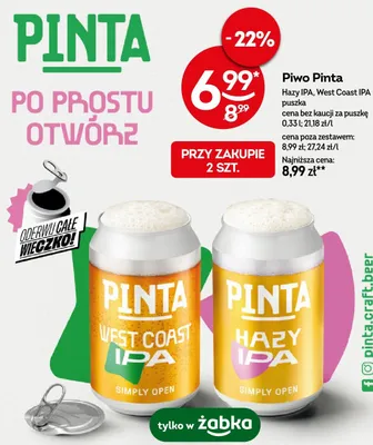 Piwo Pinta Hazy IPA promocja w Żabka