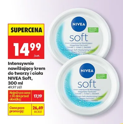 Krem intensywnie nawilżający do twarzy i ciała Soft promocja w Biedronka