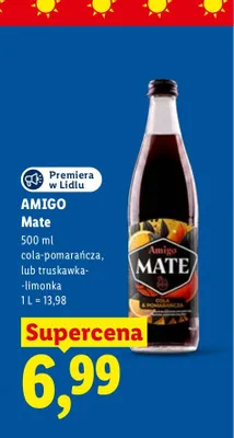 Napój Amigo Mate truskawka-limonka promocja w Lidl