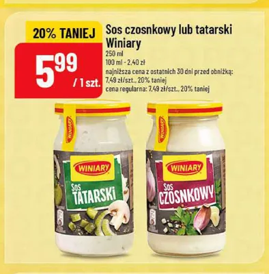 Sos czosnkowy Winiary promocja w POLOmarket