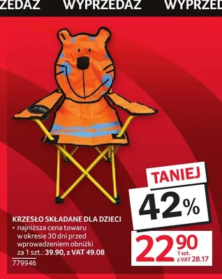 Krzesło składane dla dzieci promocja w Selgros