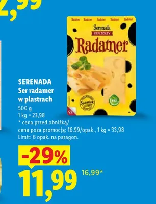Ser radamer w plastrach Serenada promocja w Lidl