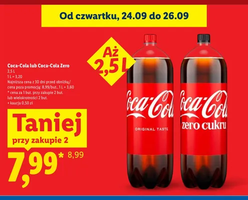 Napój Coca-cola promocja w Lidl