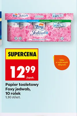 Papier toaletowy Foxy Jedwab 10-pak promocja w Biedronka