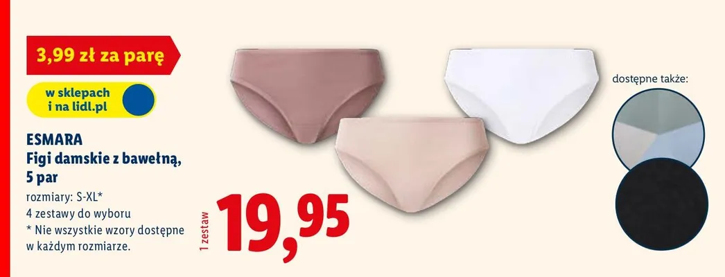 Figi damskie bawełniane promocja w Lidl