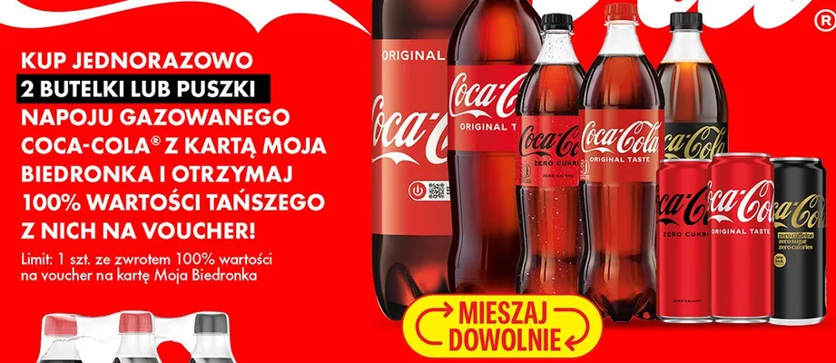 Napój gazowany Coca-Cola Zero Cukru butelka promocja w Biedronka
