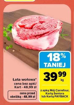 Łata wołowa promocja w Carrefour