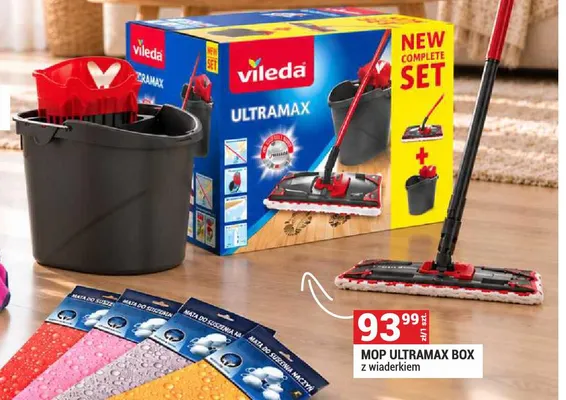 Mop Ultramax Box z wiaderkiem Vileda promocja w Merkury Market