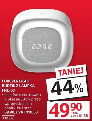 Budzik z lampką FOREVER LIGHT FHL-03 promocja w Selgros