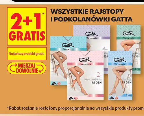 Rajstopy i podkolanówki Gatta promocja w Biedronka