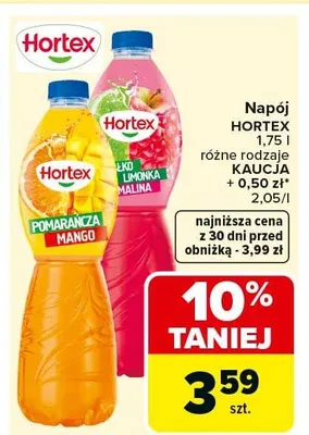 Napój różne rodzaje Kaucja + 0,50 zł* promocja w Carrefour Market