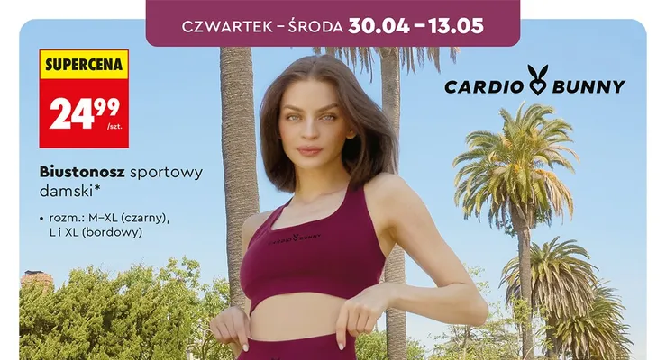 Biustonosz sportowy, 2 kolory promocja w Biedronka