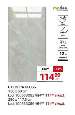 Płyta ścienna mineralna Caldera Gloss modee. promocja w Komfort