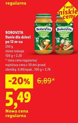 Danie dla dzieci po 12 m-cu różne rodzaje promocja w Lidl