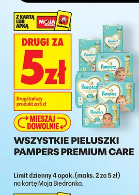 Pieluszki Pampers Premium Care promocja w Biedronka
