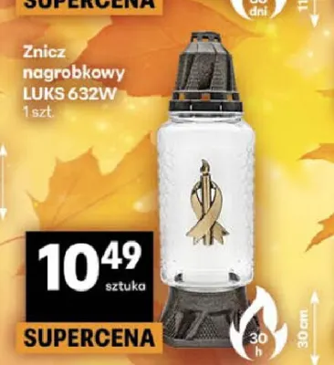 Znicz nagrobkowy Luks 632W promocja w Delikatesy Centrum