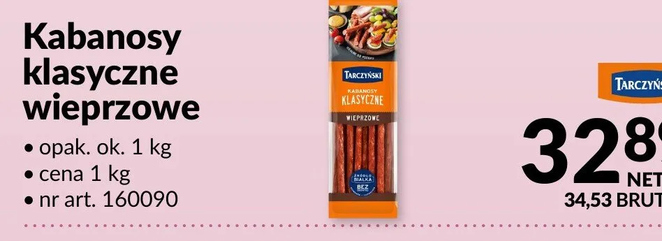 Kabanosy klasyczne wieprzowe promocja w Makro