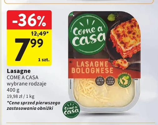 Lasagne Come a Casa Bolognese promocja w Intermarche