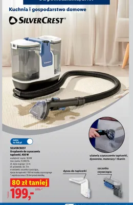 Urządzenie do czyszczenia tapicerki SilverCrest 450W promocja w Lidl
