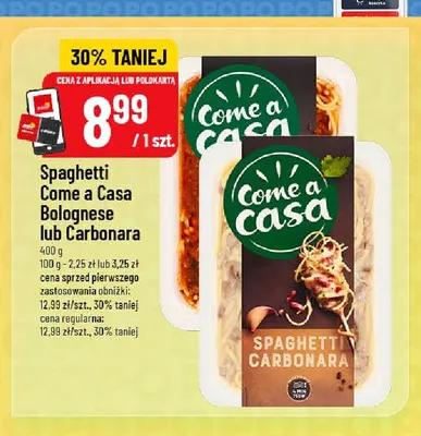 Spaghetti Carbonara Come a Casa promocja w POLOmarket