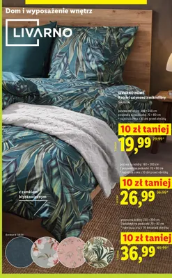 Pościel satynowa z mikrofibry Livarno Home 140x200 cm promocja w Lidl