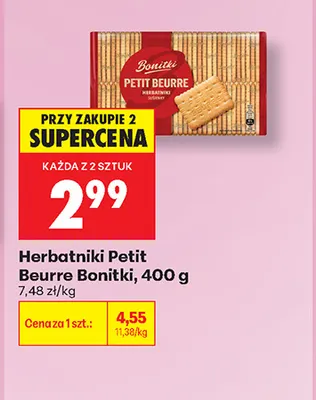 Herbatniki Petit Beurre Bonitki promocja w Biedronka