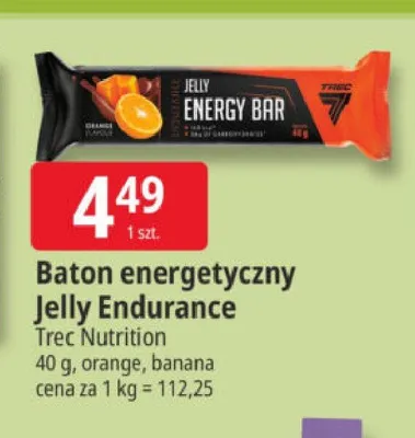 Baton energetyczny Jelly Endurance Trec Nutrition pomarańczowy promocja w Leclerc