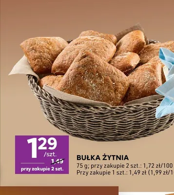 Bułka żytnia promocja w Stokrotka