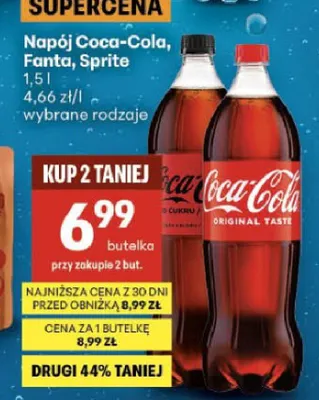 Napój Coca-Cola promocja w Delikatesy Centrum