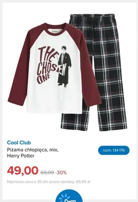 Piżama chłopięca Harry Potter Cool Club promocja w Smyk