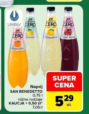 Napój San Benedetto Zero Pompelmo promocja w Carrefour Market
