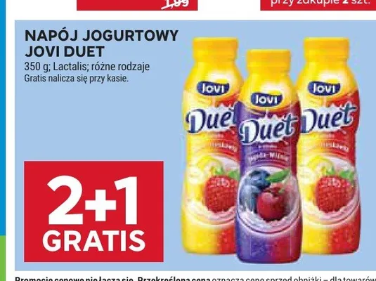 Napój jogurtowy Jovi Duet promocja w Stokrotka