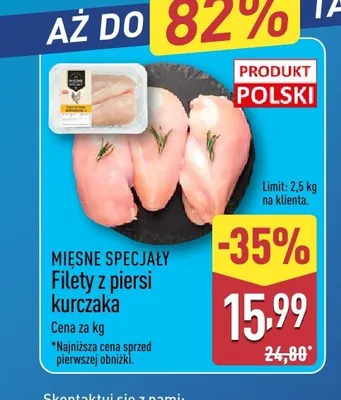 Filety z piersi kurczaka Mięsne Specjały promocja w Aldi