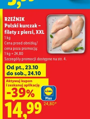 Polski kurczak filety z piersi XXL Rzeźnik promocja w Lidl