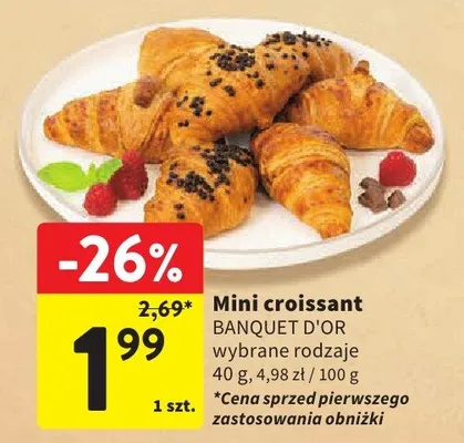 Mini croissant wybrane rodzaje promocja w Intermarche